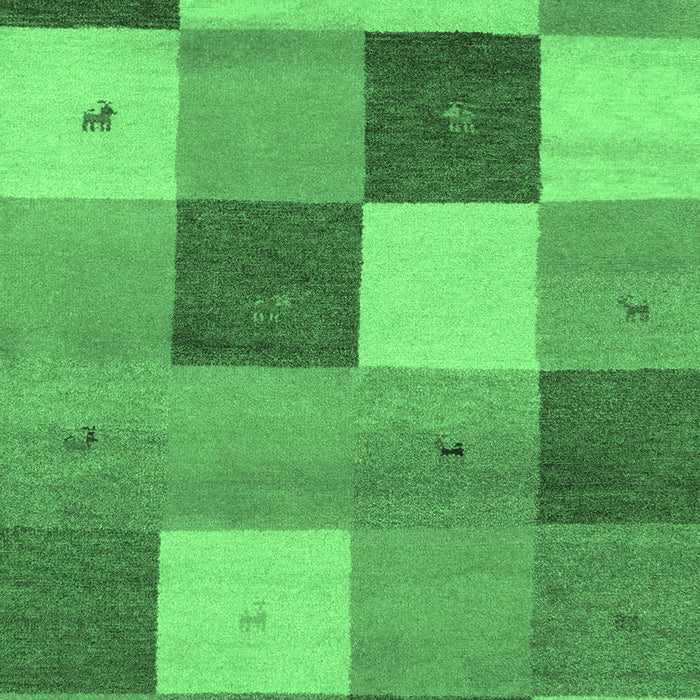 Abstract Emerald Green Contemporary Rug, con791emgrn