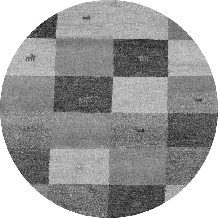 Square Abstract Gray Contemporary Rug, con791gry