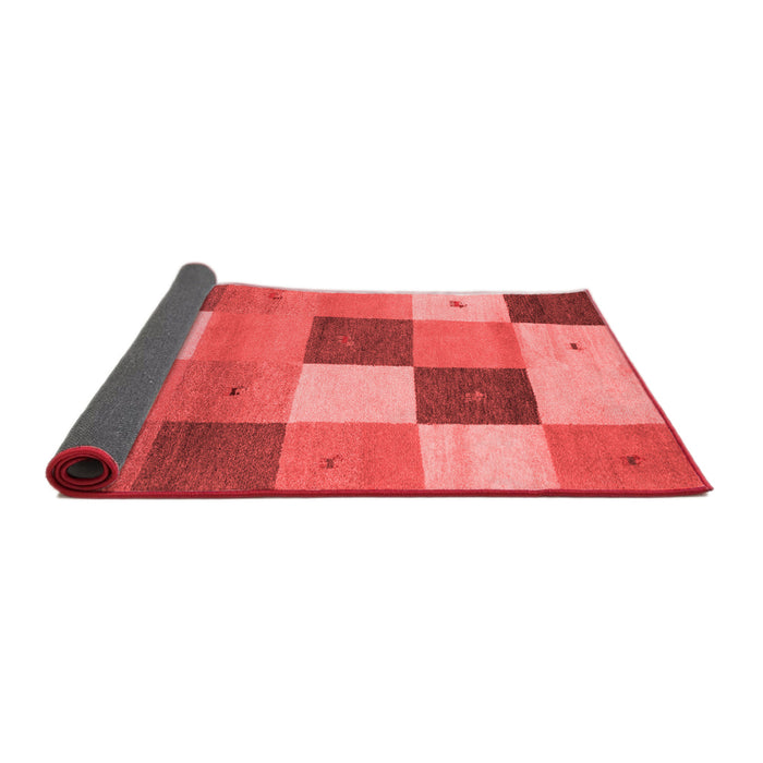 Abstract Red Contemporary Area Rugs