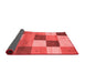 Abstract Red Contemporary Area Rugs