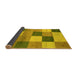 Sideview of Abstract Yellow Contemporary Rug, con791yw