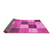 Sideview of Abstract Pink Contemporary Rug, con791pnk