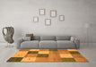 Machine Washable Abstract Orange Contemporary Area Rugs in a Living Room, wshcon791org