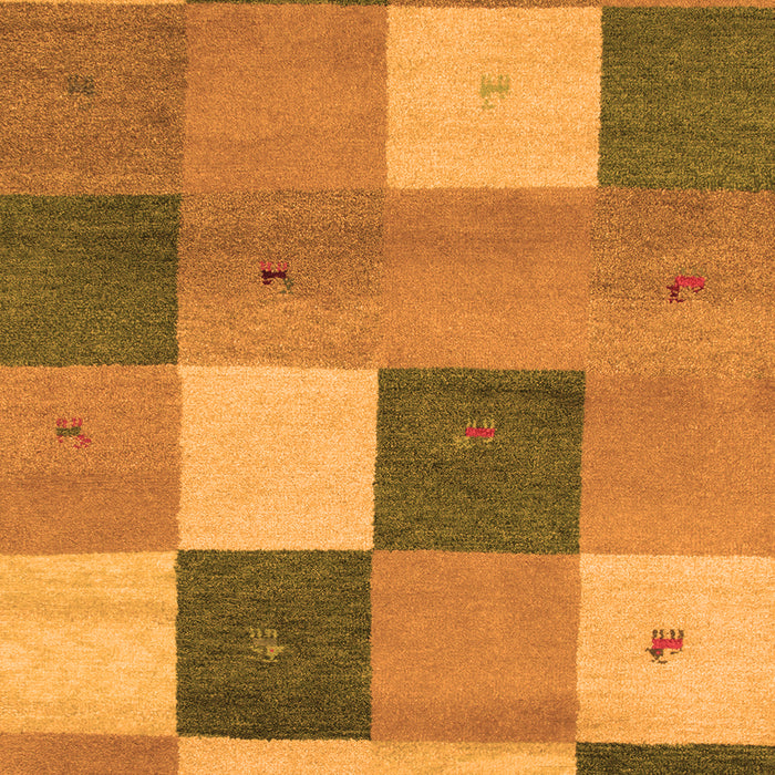 Abstract Orange Contemporary Rug, con791org