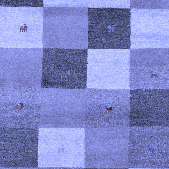 Machine Washable Abstract Blue Contemporary Rug, wshcon791blu