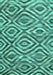 Machine Washable Southwestern Turquoise Country Area Rugs, wshcon792turq