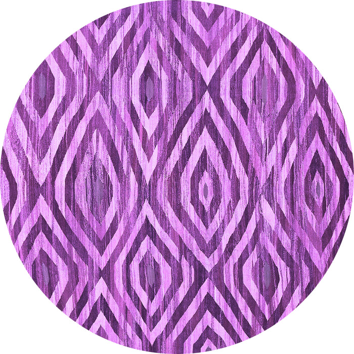 Round Southwestern Purple Country Rug, con792pur