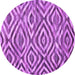 Round Southwestern Purple Country Rug, con792pur