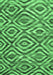 Machine Washable Southwestern Emerald Green Country Area Rugs, wshcon792emgrn