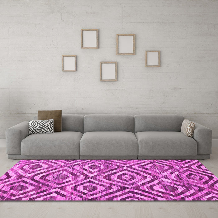 Machine Washable Southwestern Pink Country Rug in a Living Room, wshcon792pnk