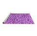 Sideview of Machine Washable Southwestern Purple Country Area Rugs, wshcon792pur