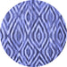 Round Southwestern Blue Country Rug, con792blu