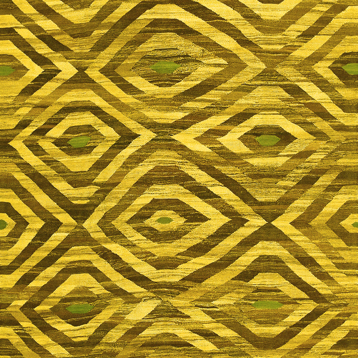 Machine Washable Southwestern Yellow Country Rug, wshcon792yw