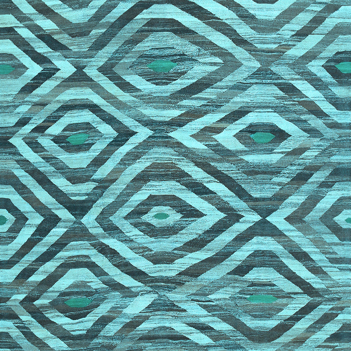 Machine Washable Southwestern Light Blue Country Rug, wshcon792lblu