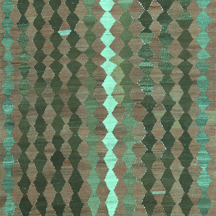 Machine Washable Oriental Turquoise Traditional Area Rugs, wshcon793turq