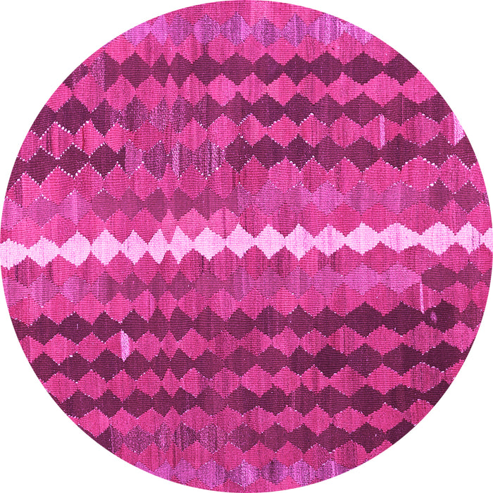 Round Oriental Pink Traditional Rug, con793pnk
