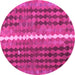 Round Oriental Pink Traditional Rug, con793pnk
