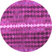 Round Oriental Purple Traditional Rug, con793pur
