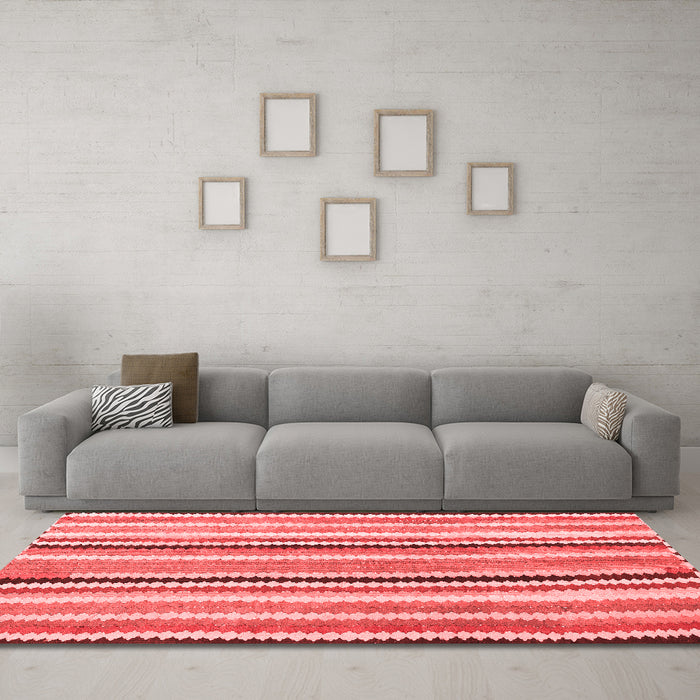 Country Red Washable Rugs