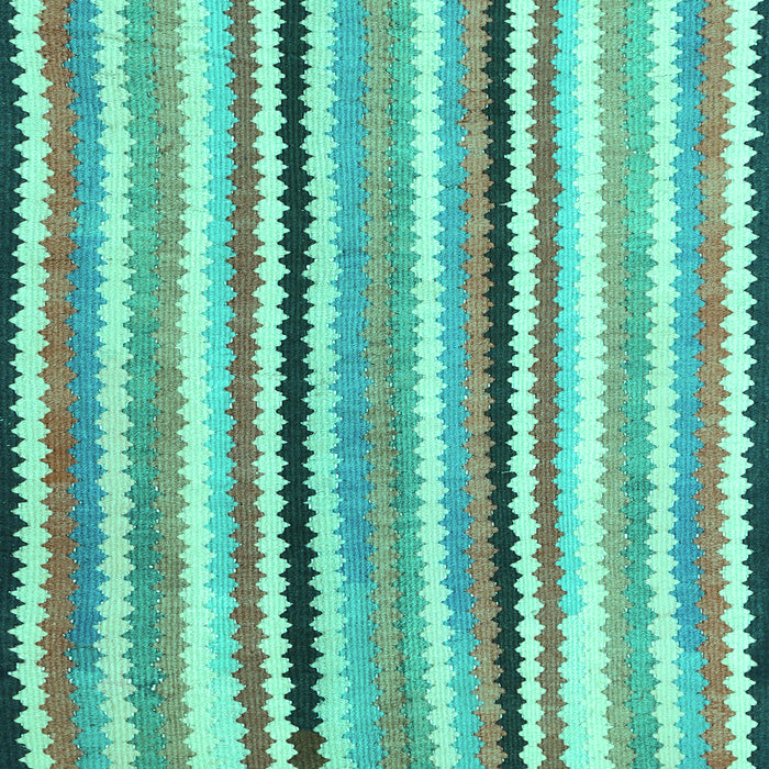 Machine Washable Southwestern Turquoise Country Area Rugs, wshcon794turq