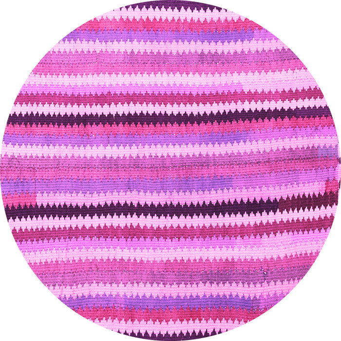 Round Southwestern Pink Country Rug, con794pnk