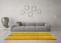 Machine Washable Southwestern Yellow Country Rug, wshcon794yw