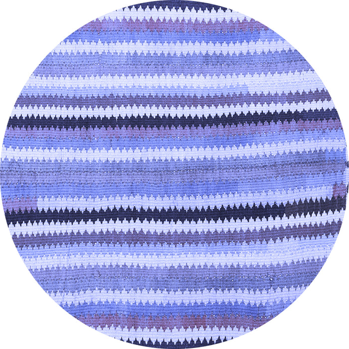 Round Southwestern Blue Country Rug, con794blu