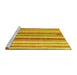 Sideview of Machine Washable Southwestern Yellow Country Rug, wshcon794yw