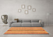 Machine Washable Southwestern Orange Country Area Rugs in a Living Room, wshcon794org