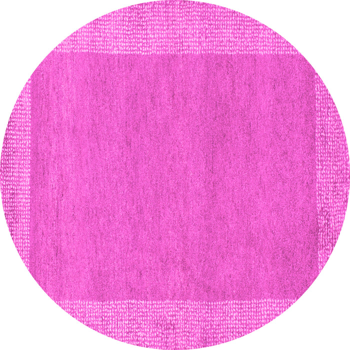 Round Machine Washable Abstract Pink Contemporary Rug, wshcon795pnk