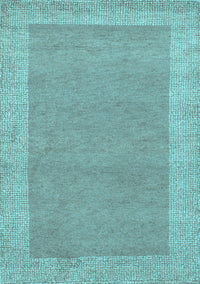 Abstract Light Blue Contemporary Rug, con795lblu