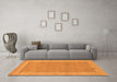 Machine Washable Abstract Orange Contemporary Area Rugs in a Living Room, wshcon795org