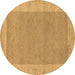 Round Abstract Brown Contemporary Rug, con795brn