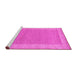 Sideview of Machine Washable Abstract Pink Contemporary Rug, wshcon795pnk