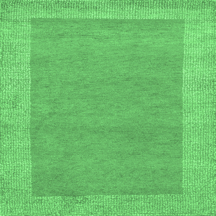Square Abstract Emerald Green Contemporary Rug, con795emgrn