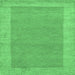 Square Abstract Emerald Green Contemporary Rug, con795emgrn