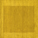 Square Abstract Yellow Contemporary Rug, con795yw