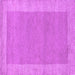 Square Machine Washable Abstract Purple Contemporary Area Rugs, wshcon795pur