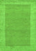 Serging Thickness of Machine Washable Abstract Green Contemporary Area Rugs, wshcon795grn