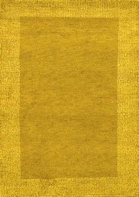 Abstract Yellow Contemporary Rug, con795yw