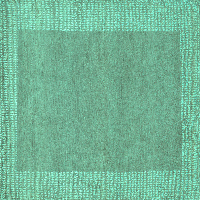 Square Machine Washable Abstract Turquoise Contemporary Area Rugs, wshcon795turq