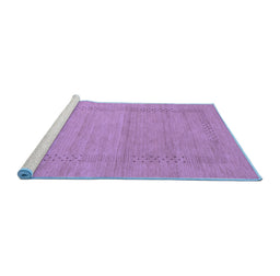 Sideview of Machine Washable Abstract Blue Contemporary Rug, wshcon796blu