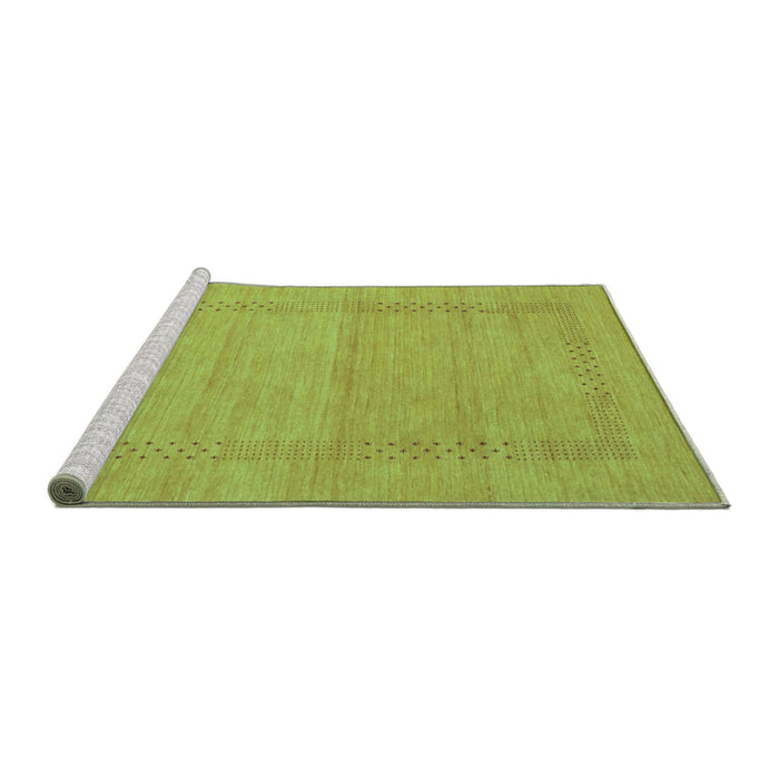 Sideview of Machine Washable Abstract Turquoise Contemporary Area Rugs, wshcon796turq