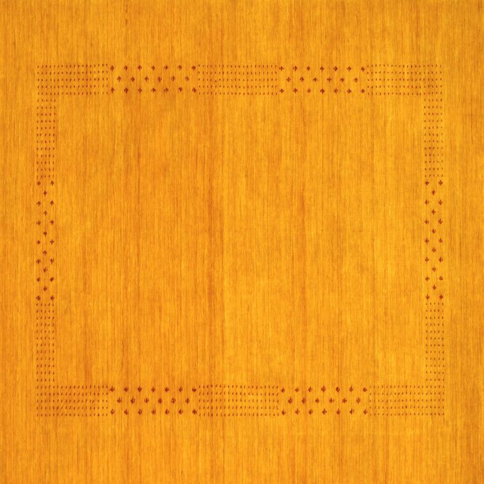 Square Abstract Yellow Contemporary Rug, con796yw
