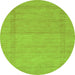 Machine Washable Abstract Green Contemporary Area Rugs, wshcon796grn