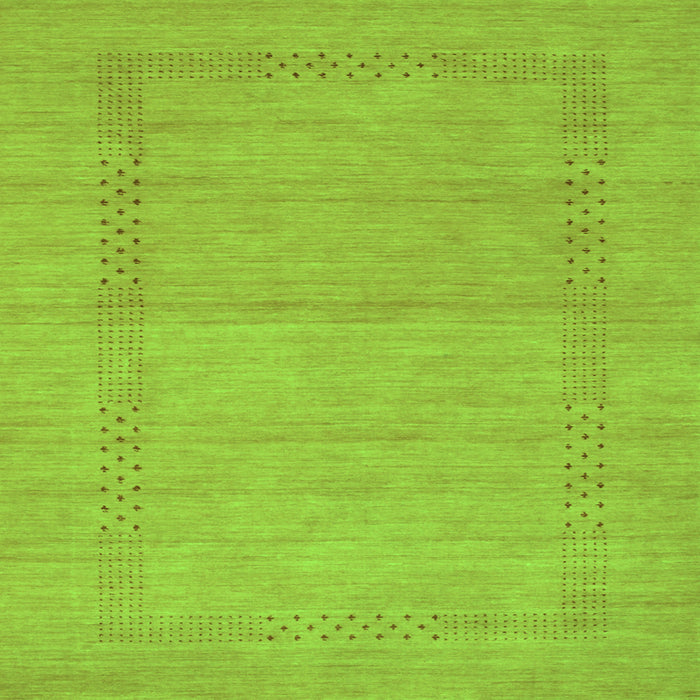 Serging Thickness of Abstract Green Contemporary Rug, con796grn