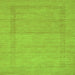 Serging Thickness of Abstract Green Contemporary Rug, con796grn