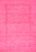 Machine Washable Abstract Pink Contemporary Rug, wshcon796pnk