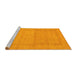 Sideview of Machine Washable Abstract Yellow Contemporary Rug, wshcon796yw