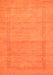 Serging Thickness of Machine Washable Abstract Orange Contemporary Area Rugs, wshcon796org